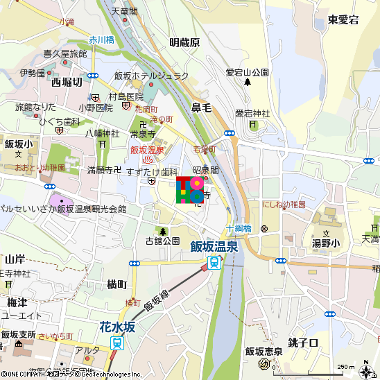 飯坂支店付近の地図